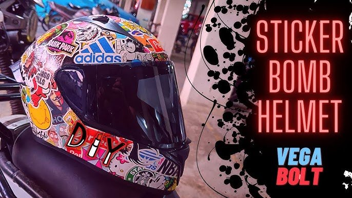 ملصقات خوذات الدراجات النارية